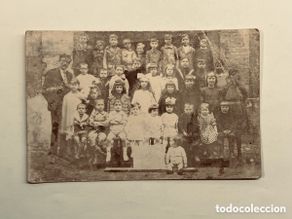 Fotografia antiga: LE HAVRE-Elbeuf.. Recuerdo Escolar. Hijos de Inmigrantes españoles. Huelga Metalúrgica (a.1922)